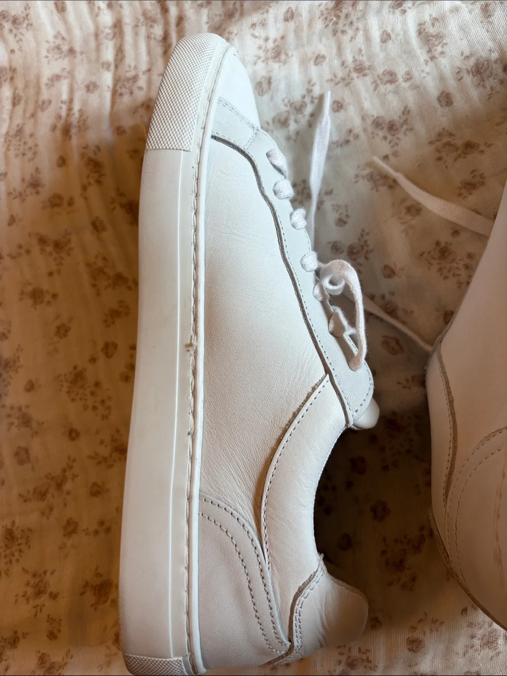Avellini Women's White Leather Athletic Sneakers